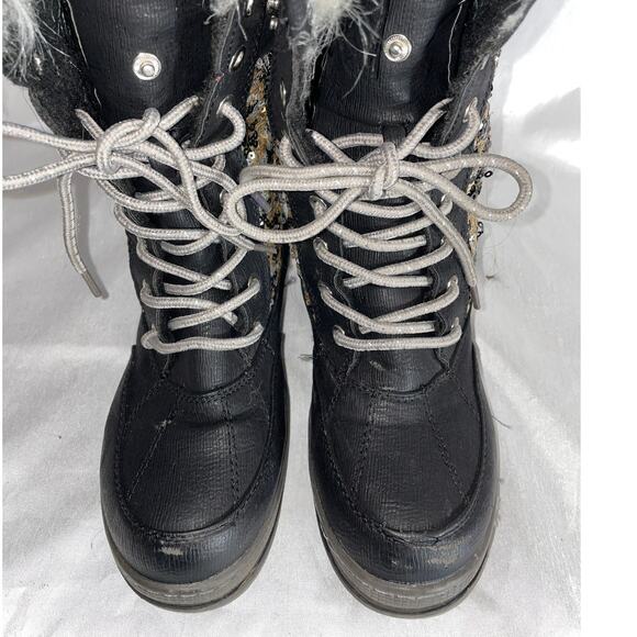 Justice Winter Boots w/ Sequins & Faux Fur - Girl's Size 3M -‎ Fabulous! - Picture 11 of 15